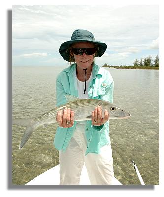 Janet with a bonefish