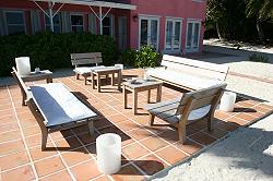 Sunny patio at Bair's Lodge