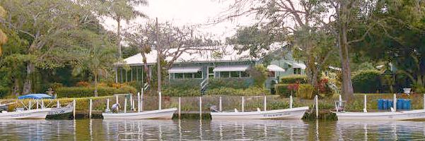 Belize River Lodge and docks