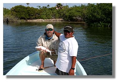 Daryl Seaton and Guide fishing Pesca Maya