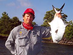 Capt. Johnston with small Permit