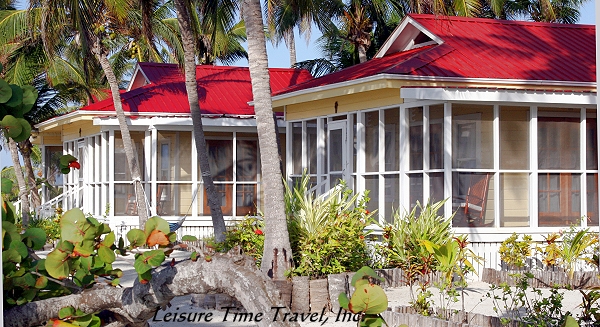 Private cabanas at Turneffe Island Lodge